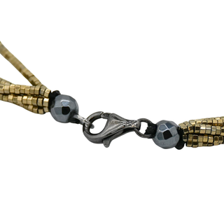 MATTHEW C. LAURENZA | Gold Beaded Tassel Necklace