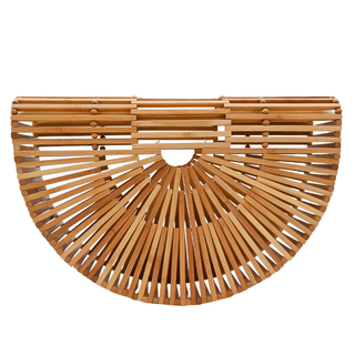 Half-Moon Bamboo Ark Clutch