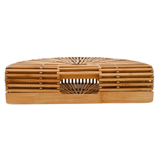 Half-Moon Bamboo Ark Clutch