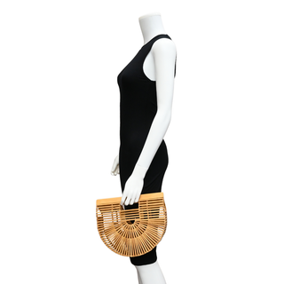 Half-Moon Bamboo Ark Clutch