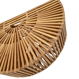 Half-Moon Bamboo Ark Clutch