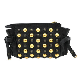GUCCI | Studded Hysteria Black Leather Clutch