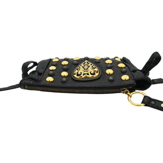 GUCCI | Studded Hysteria Black Leather Clutch