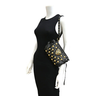 GUCCI | Studded Hysteria Black Leather Clutch