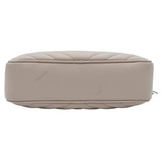 Beige Leather Lou Camera Crossbody Bag