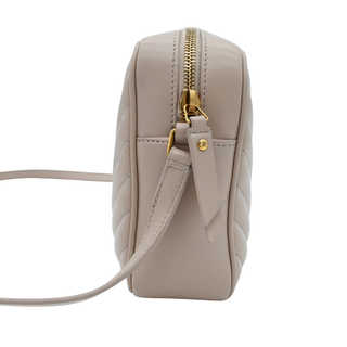 Beige Leather Lou Camera Crossbody Bag