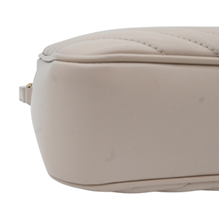 Beige Leather Lou Camera Crossbody Bag