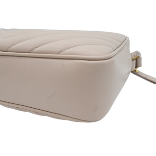 Beige Leather Lou Camera Crossbody Bag