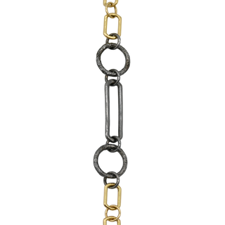 Paperclip & Textured Link Necklace