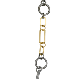 Paperclip & Textured Link Necklace