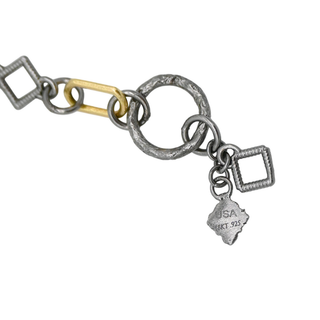 Paperclip & Textured Link Necklace