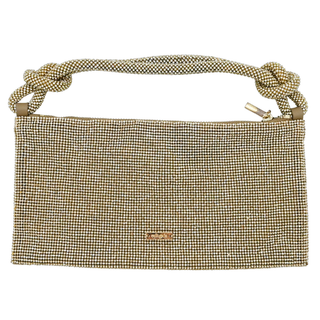 Hera Rhinestone Mesh Knot Top Handle Bag