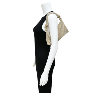 Hera Rhinestone Mesh Knot Top Handle Bag