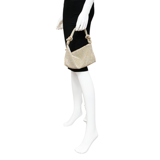 Hera Rhinestone Mesh Knot Top Handle Bag