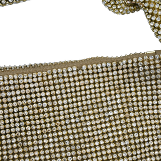 Hera Rhinestone Mesh Knot Top Handle Bag