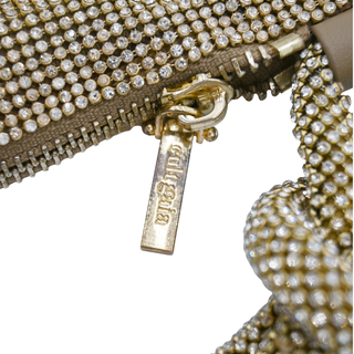 Hera Rhinestone Mesh Knot Top Handle Bag