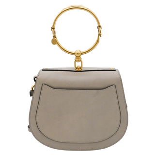 Gray Leather Nile Bracelet Crossbody Bag