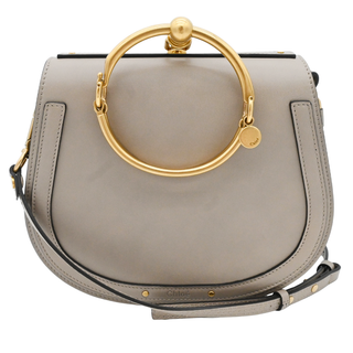 Gray Leather Nile Bracelet Crossbody Bag
