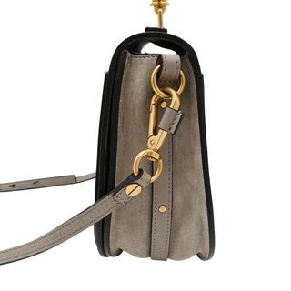 Gray Leather Nile Bracelet Crossbody Bag
