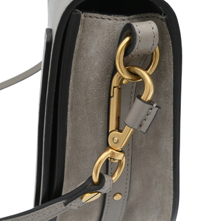 Gray Leather Nile Bracelet Crossbody Bag