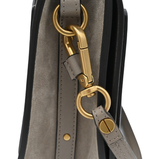 Gray Leather Nile Bracelet Crossbody Bag