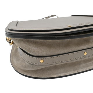 Gray Leather Nile Bracelet Crossbody Bag