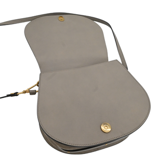 Gray Leather Nile Bracelet Crossbody Bag