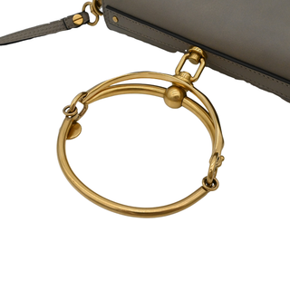Gray Leather Nile Bracelet Crossbody Bag