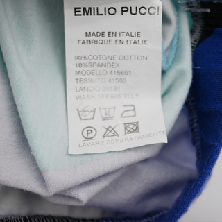 EMILIO PUCCI | Blue Cotton-Spandex Mini Skirt