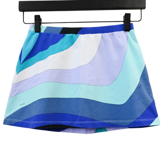 EMILIO PUCCI | Blue Cotton-Spandex Mini Skirt