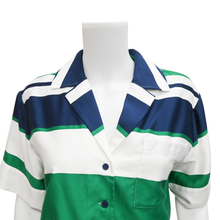 Kelly Green Striped Cropped Top