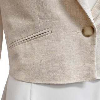 Baxley Beige Linen-Blend Vest