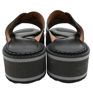 CLERGERIE | Woven Black Leather Platform Sandals