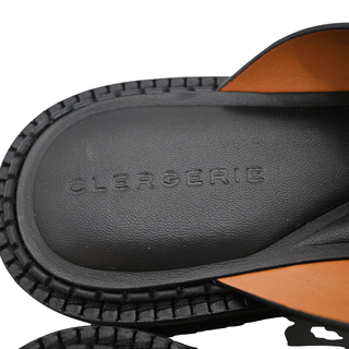 CLERGERIE | Woven Black Leather Platform Sandals