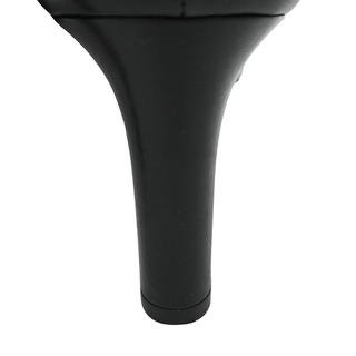 Black Leather Camellia Cap Toe Pumps