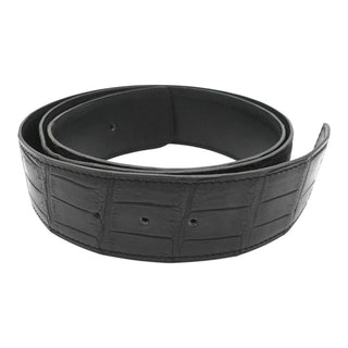 Black Embossed Leather Belt