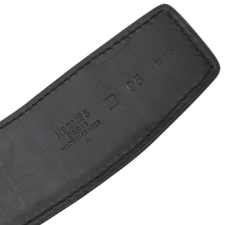 Black Embossed Leather Belt