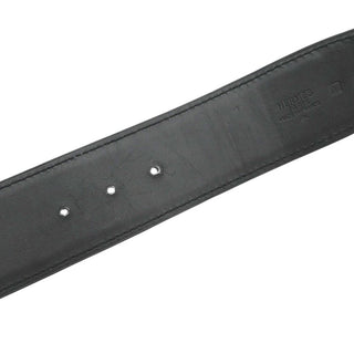 Black Embossed Leather Belt