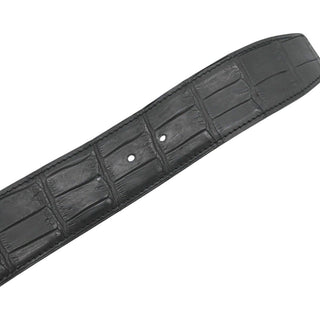 Black Embossed Leather Belt