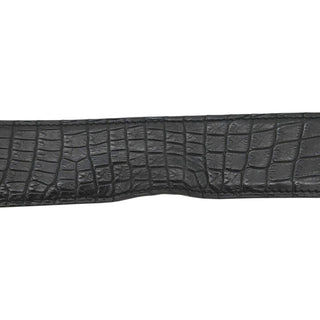 Black Embossed Leather Belt