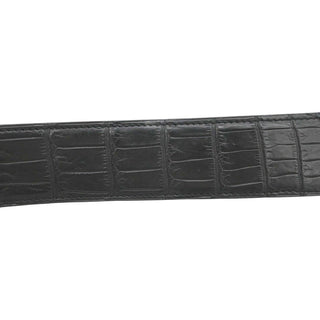 Black Embossed Leather Belt