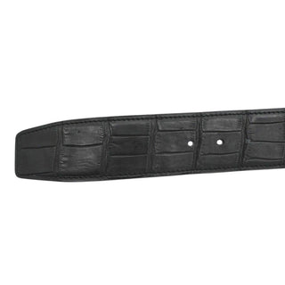 Black Embossed Leather Belt