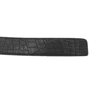 Black Embossed Leather Belt