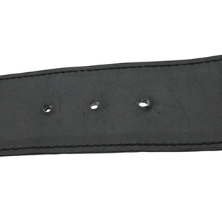 Black Embossed Leather Belt