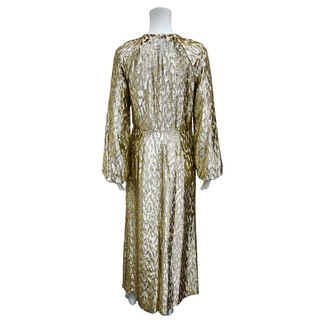 Odina Metallic Fil Coupé Maxi Dress