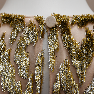Odina Metallic Fil Coupé Maxi Dress