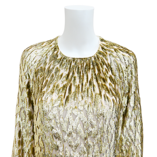 Odina Metallic Fil Coupé Maxi Dress