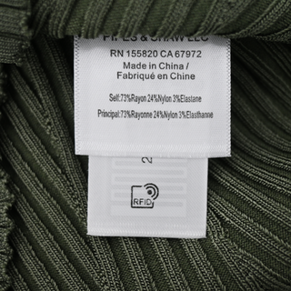 Acara Stone Army Green Ribbed Top