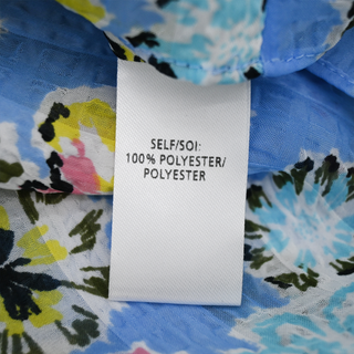 Priya Floral Oxford Blue Blouse