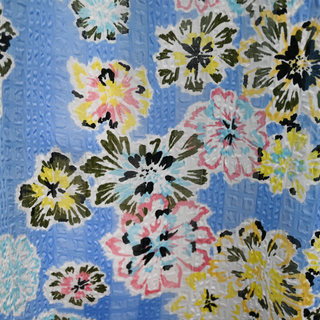 Priya Floral Oxford Blue Blouse